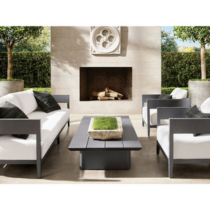 Modern Design Patio Furniture 4 Pcs Luxury Aluminum Outdoor Furniture Sofa Set for Hotel Villa