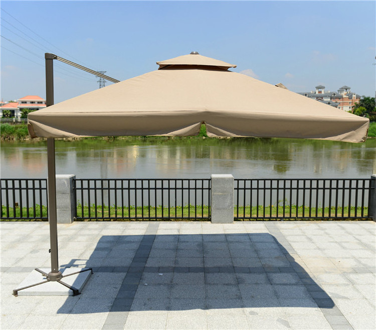 Outdoor Big Garden Parasol Multiple Colors Options Waterproof Standing Side-mount Cantilever Roman Umbrella 2.5m*2.5m/3m*3m