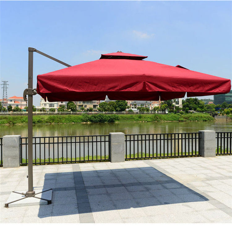 Outdoor Big Garden Parasol Multiple Colors Options Waterproof Standing Side-mount Cantilever Roman Umbrella 2.5m*2.5m/3m*3m