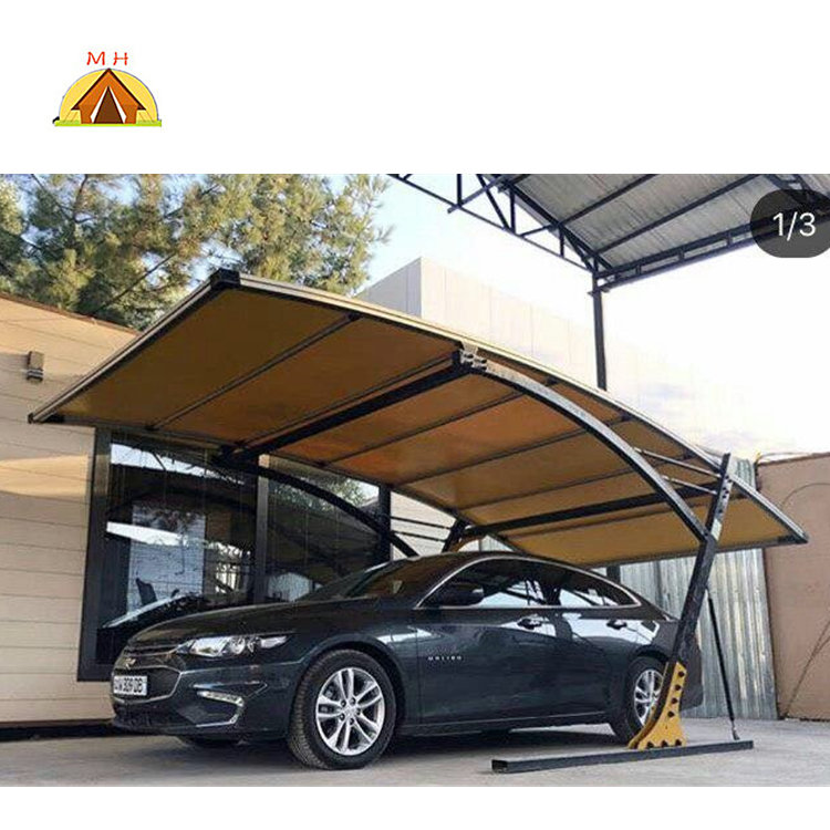 professional single & double car parking shade/modern design waterproof sun shade carport