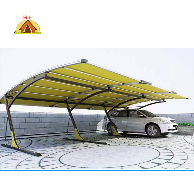 professional single & double car parking shade/modern design waterproof sun shade carport