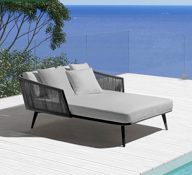 french luxury chaise lounge chair living room indoor chaise pool outdoor sun bed rattan outdoor furniture