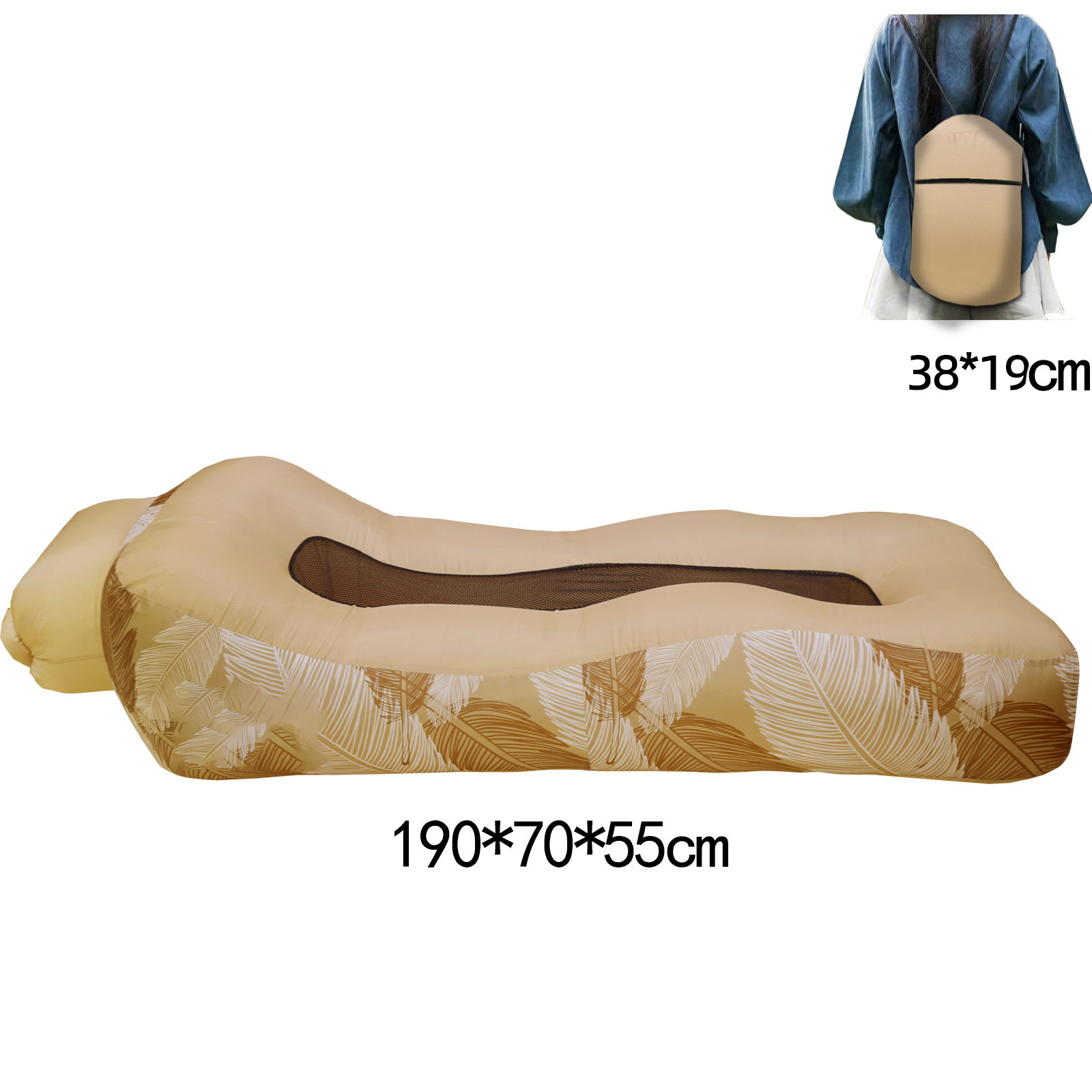 New Style Outdoor Foldable Inflatable Air Sofa Lounger High Quality Inflating Couch Sleeping Bag For Beach