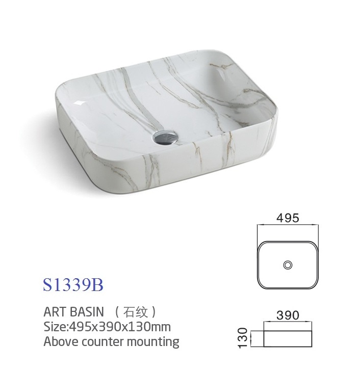 ceramic bathroom sinks lavatory square natural marble basin sink