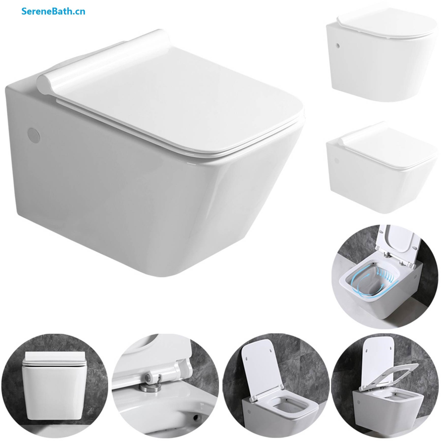 sanitary ware bathroom wall hung toilet bathroom rimless wall mounted chinese girl go to toilet