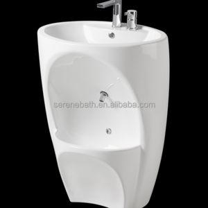 double deck ceramic basin lavabo floor mounted pedestal basin islamic Lavatory wash foot bathtub building commode muslim