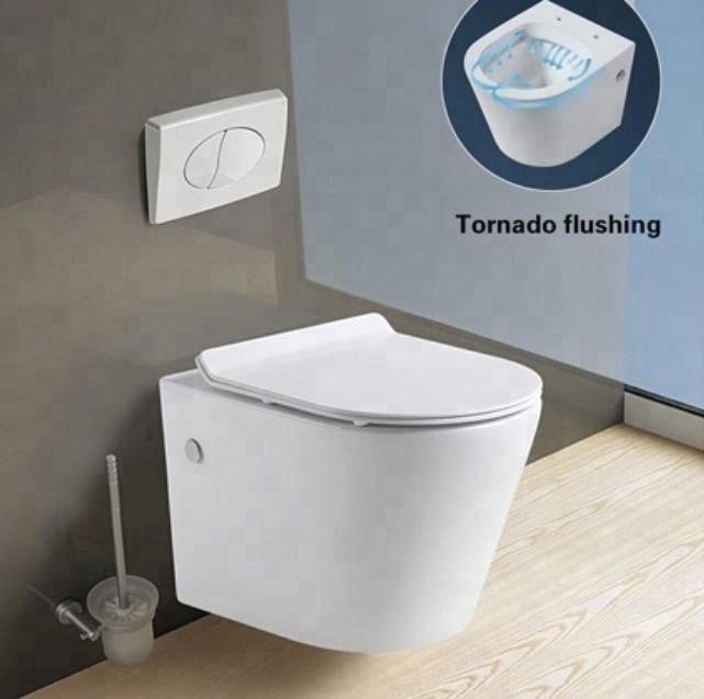 sanitary ware bathroom wall hung toilet bathroom rimless wall mounted chinese girl go to toilet