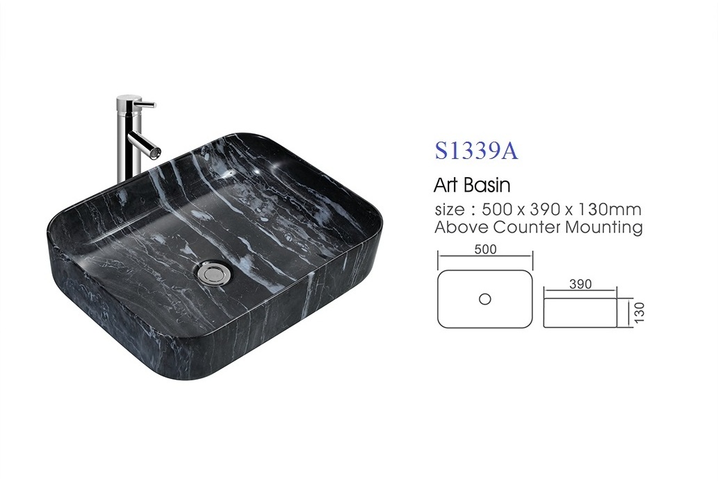 ceramic bathroom sinks lavatory square natural marble basin sink