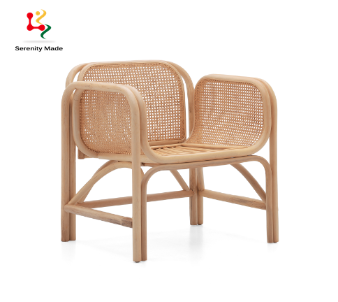 Outdoor furniture natural rattan cane armchair