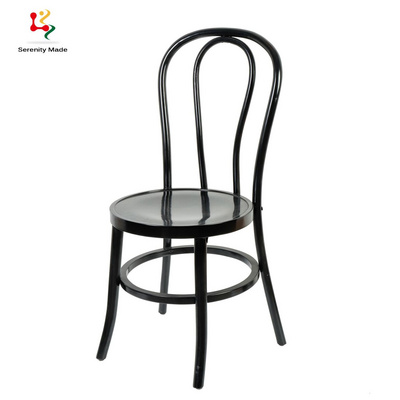 Wholesale Event Hire Furniture Wooden Black Wedding Banquet Stackable Bentwood Dining Chair