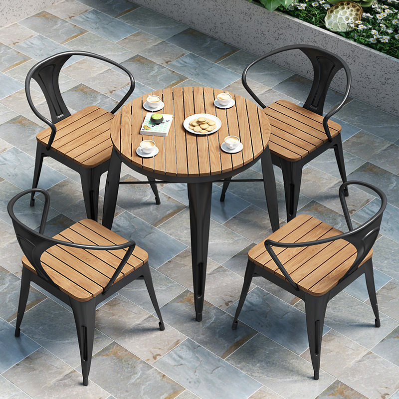 Luxury commercial grade Patio solid teak wood outdoor furniture garden table and chair set