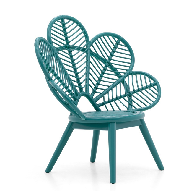 Chinese Supplier OEM Hotsale Style Hand Made Flower Shape Natural Rattan  Adult Leisure Chair