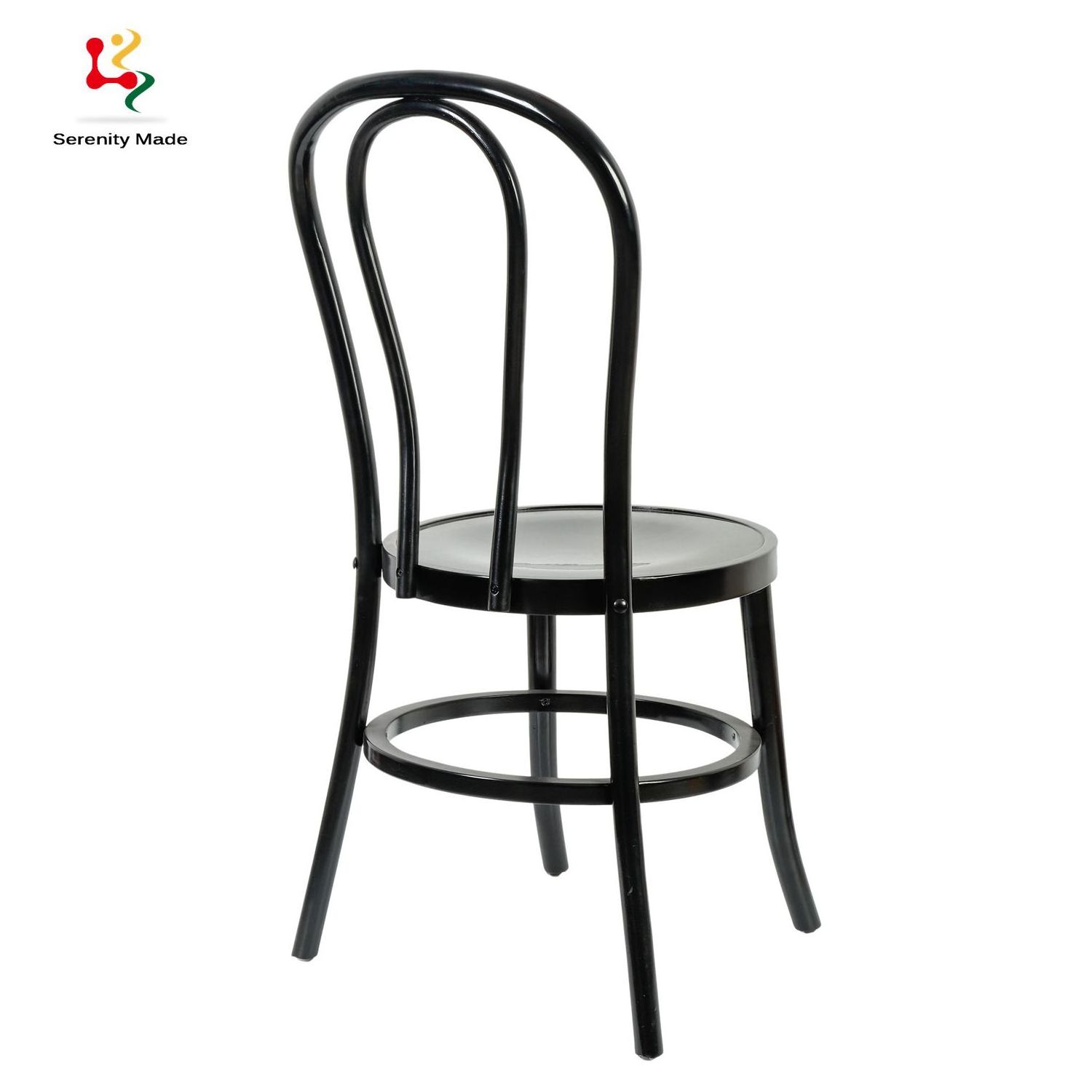 Wholesale Event Hire Furniture Wooden Black Wedding Banquet Stackable Bentwood Dining Chair