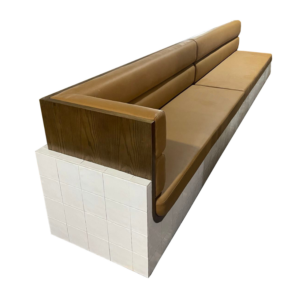 Cutzomized size solid wood curved bar furniture booth seating