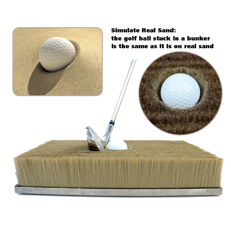 Mini Golf Swing Mats Anti-Slip Soft Golf Hitting Mat Fried Egg Golf Bunker Mat for Indoor Practice