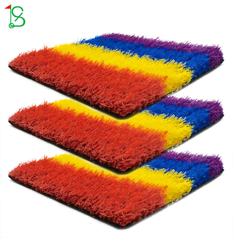 Professional Customized Design Artificial Grass Lawn Grass Rug Carpet Turf Rainbow Color Artificial Grass