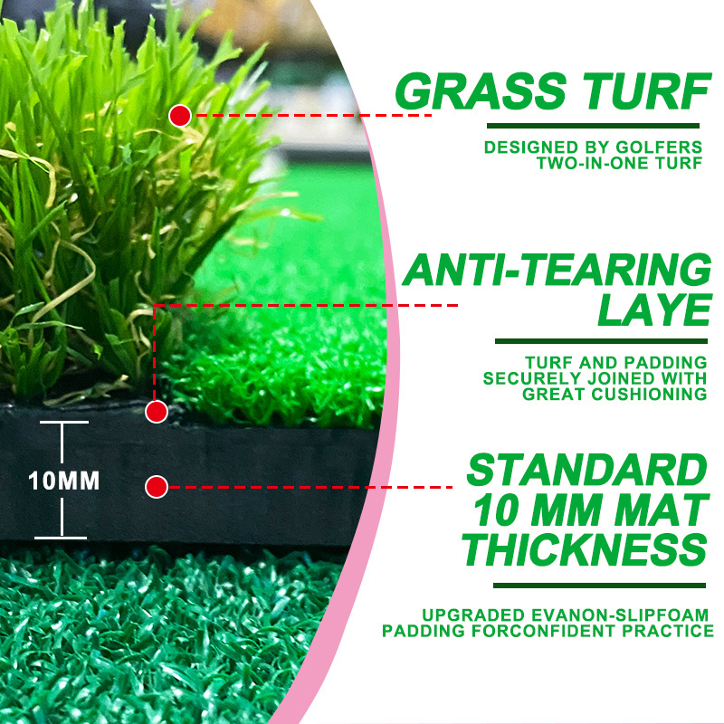 Wholesale Impact Golf Backyard Driving Swing Practice Mat with Fairway Turf 5x4ft Thickening Golf Hitting Mats