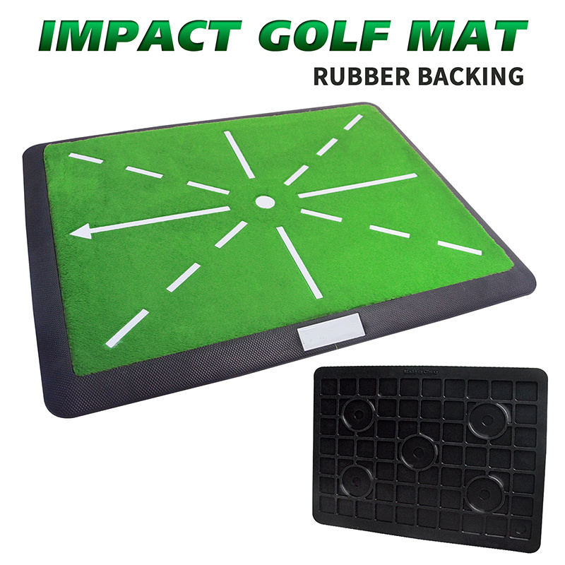 Swing Path Trainer Instant Feedback Golf Training Hitting Mat Indoor Rubber Base Golf Swing Mat for Backyard