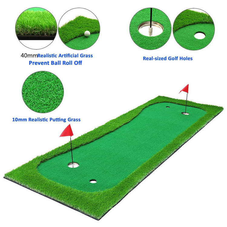 RTS 2.5FT*10FT Outdoor Indoor Portable Mini Golf Trainer Course  Putting Green Mat