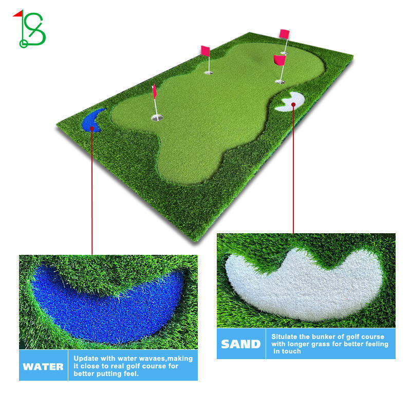 Mini Golf Putting Mat Artificial Green Grass Indoor Putting Equipment Custom Golf Putting Green Practicing Backyard Use