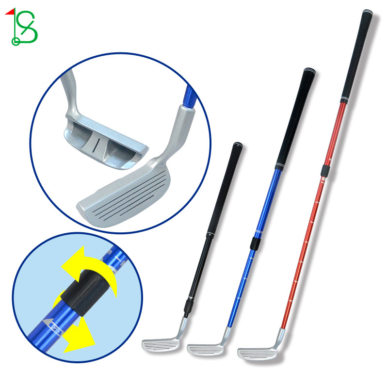 Metal Golf Practice Club Training Aids Rubber Non-slip Grip Adjustable Length Golf Putting Club