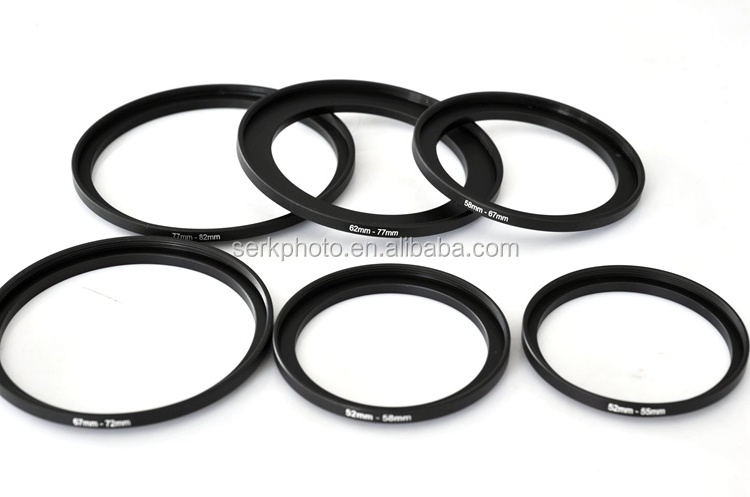 Camera Lens Adapter Ring 52mm to 55mm 52-55 52-55mm 52mm-55mm Stepping Step Up Filter Ring Adapter