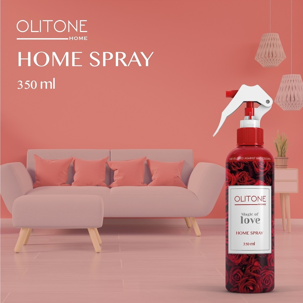 OLITONE Essential Oil Home Spray 350ml Air Freshener for Fabrics Home Office bathroom Spray Luxury Fragrance made in Turkey