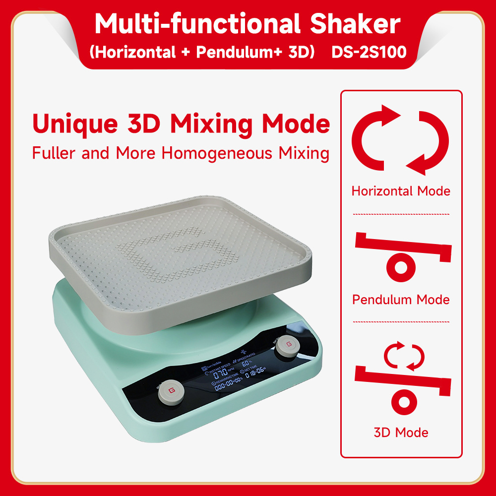 Multi-functional Horizontal + Pendulum+ 3D Orbital Linear shaker LCD Display Orbital Shaker Incubator Factory Price