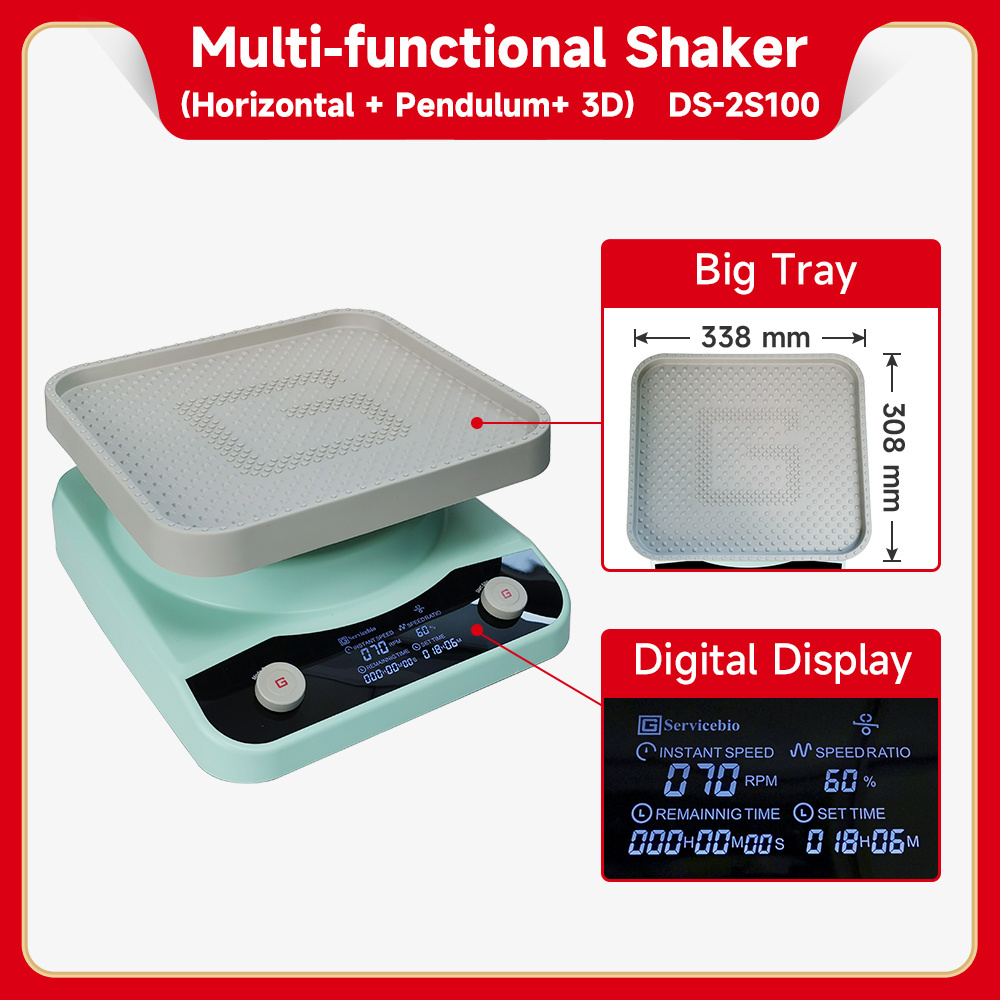 Multi-functional Horizontal + Pendulum+ 3D Orbital Linear shaker LCD Display Orbital Shaker Incubator Factory Price