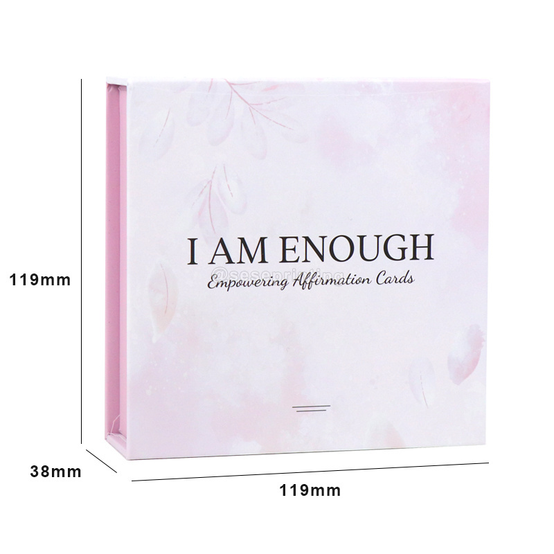 Custom Size Design Mental Health Card Positive Self Phrases Relaxation Affirmation Cards With Box