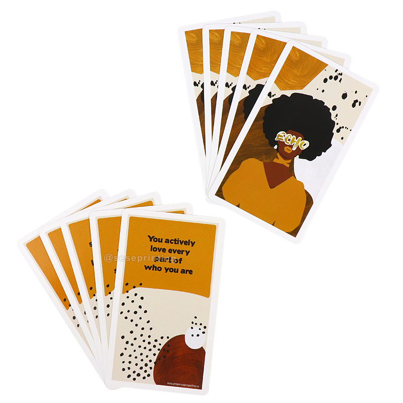 Custom Printing Playing Card Affirmation Cards For Black Women 55 Positive Card Games