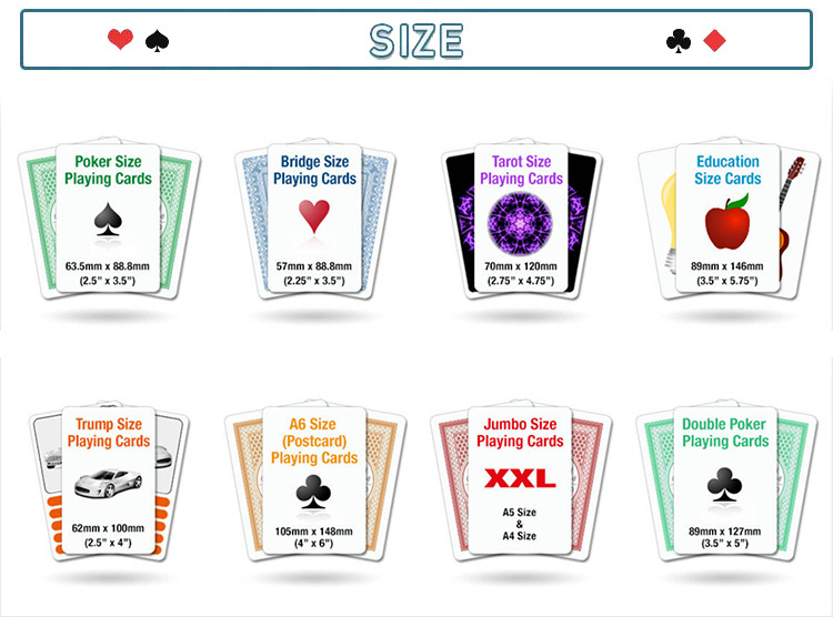 Custom jumbo large playing cards kem poker cards advertising wholesale