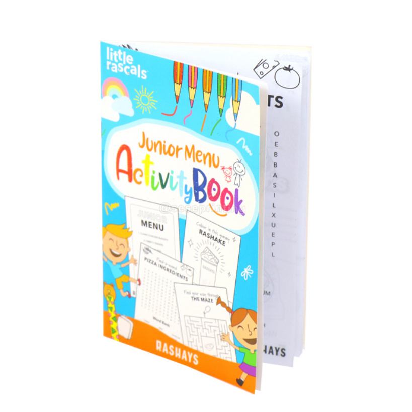 Book Printing Factory Customized Staple Bound Children'S Drawing Activity Sticker Books