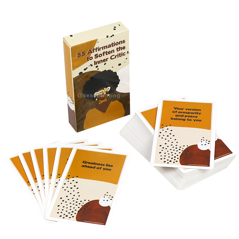 Custom Printing Playing Card Affirmation Cards For Black Women 55 Positive Card Games