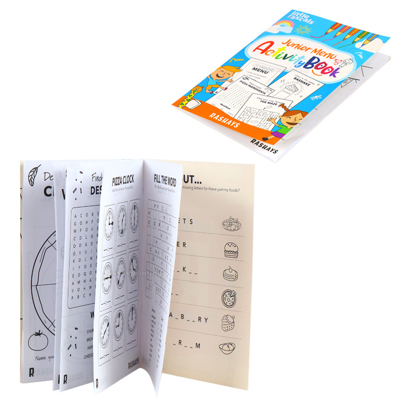 Book Printing Factory Customized Staple Bound Children'S Drawing Activity Sticker Books