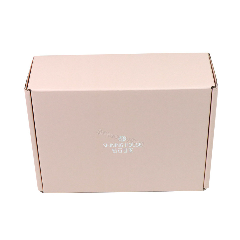 Eco Friendly Wholesale 6x6 6x9 10x15 15x15 Inch Hot Pink Widely Used Compostable Rigid Stripe Matte Shipping Box 12x12x12