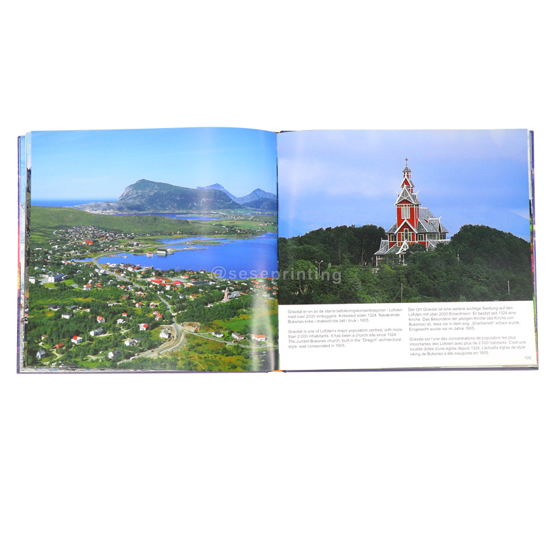 High Quality Book Printing China Full Color Custom Hardcover Guide/Travel/Tour/Recipe/Cook Book/Magazine Printing