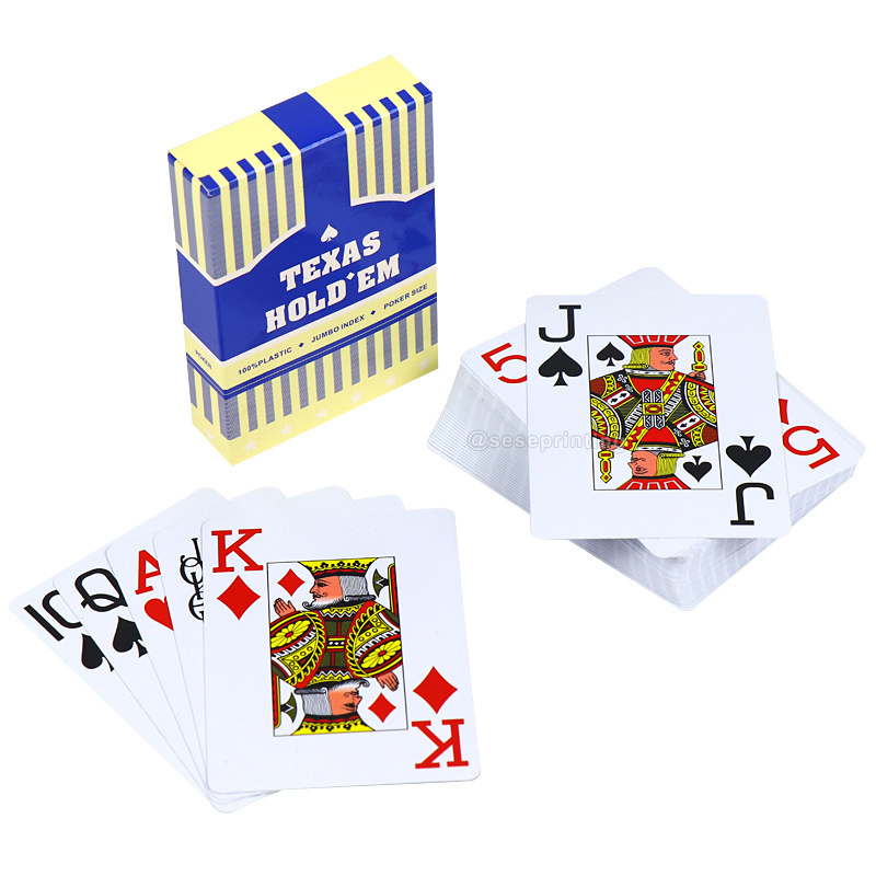 Custom Plastic Playing Cards Printing 63*88mm Card Game Waterproof Casino Gambling Poker Cards Set