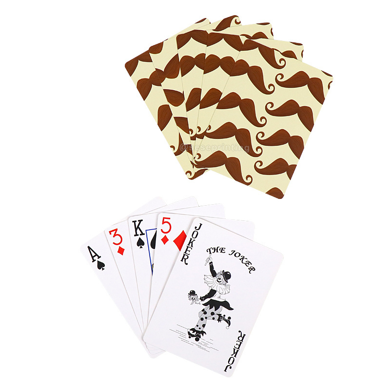 Eco-friendly Durable Classical 54 Poker Card Luxury Custom Playing Cards Printing Front And Back