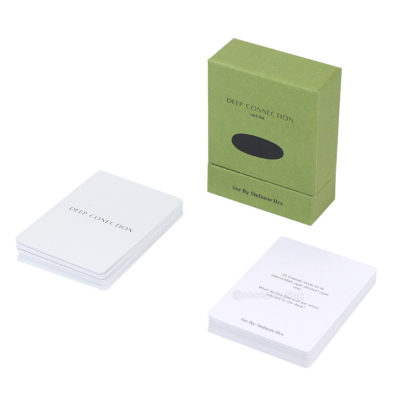 Card Game Custom Printing Deep Connection Card Deck Couple Conversation Question Cards with Insert Rigid Box