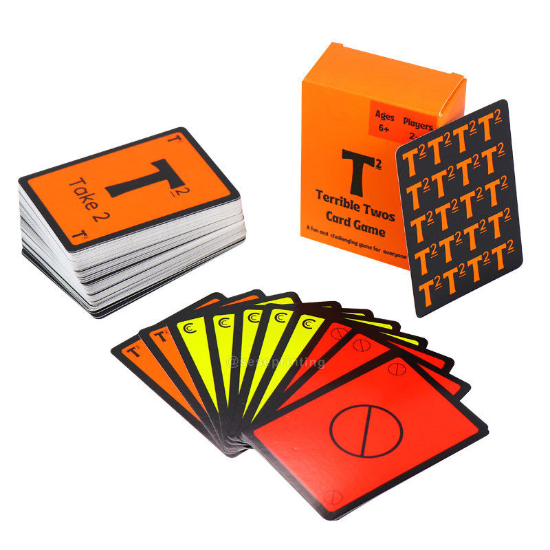 Terrible Twos Game Cards Custom Printing Personalized Fun and Challenging Playing Card Manufacturer