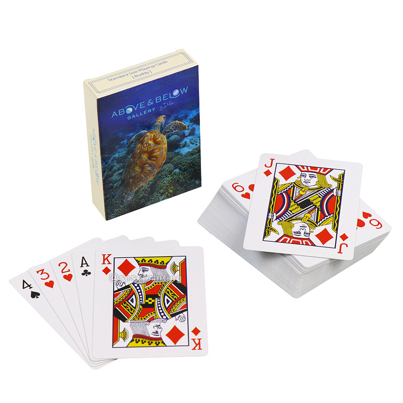 Promotional Logo Printed Card Game Custom Professional Poker Novelty Playing Cards