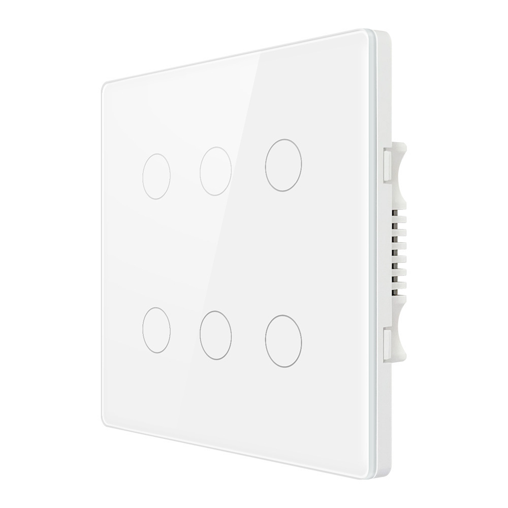 Brazil Standard 6 Gang WIFI Smart LifeTouch Wall Screen Panel APP Need Neutral Wire Alexa Tuya Touch Light Switch