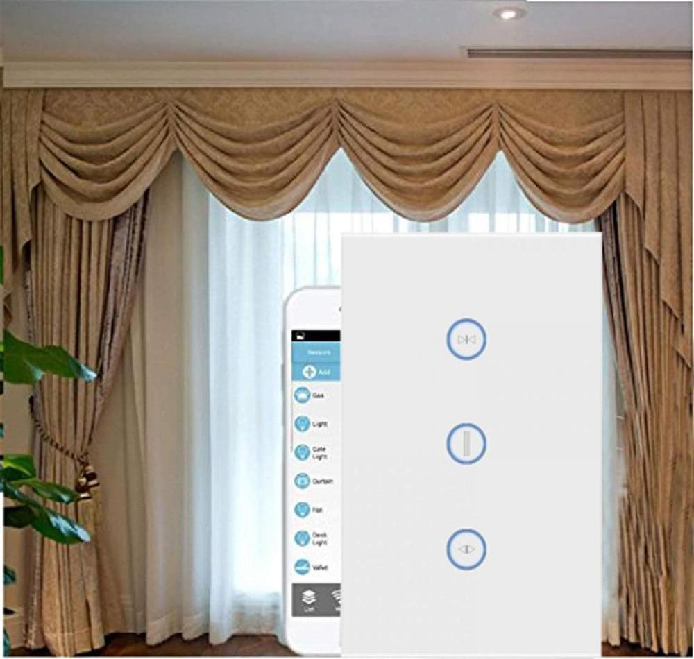 Oem Tuay Alexa Control Wholesale Home Automation Wall  Cover  Curtain Screen App Control Electric Smart  Wifi shutter switch