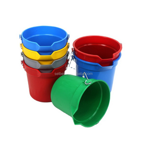 Heavy duty Plastic Cleaning Bucket with Pour Spout for Commercial cleaning 14qt & 10qt