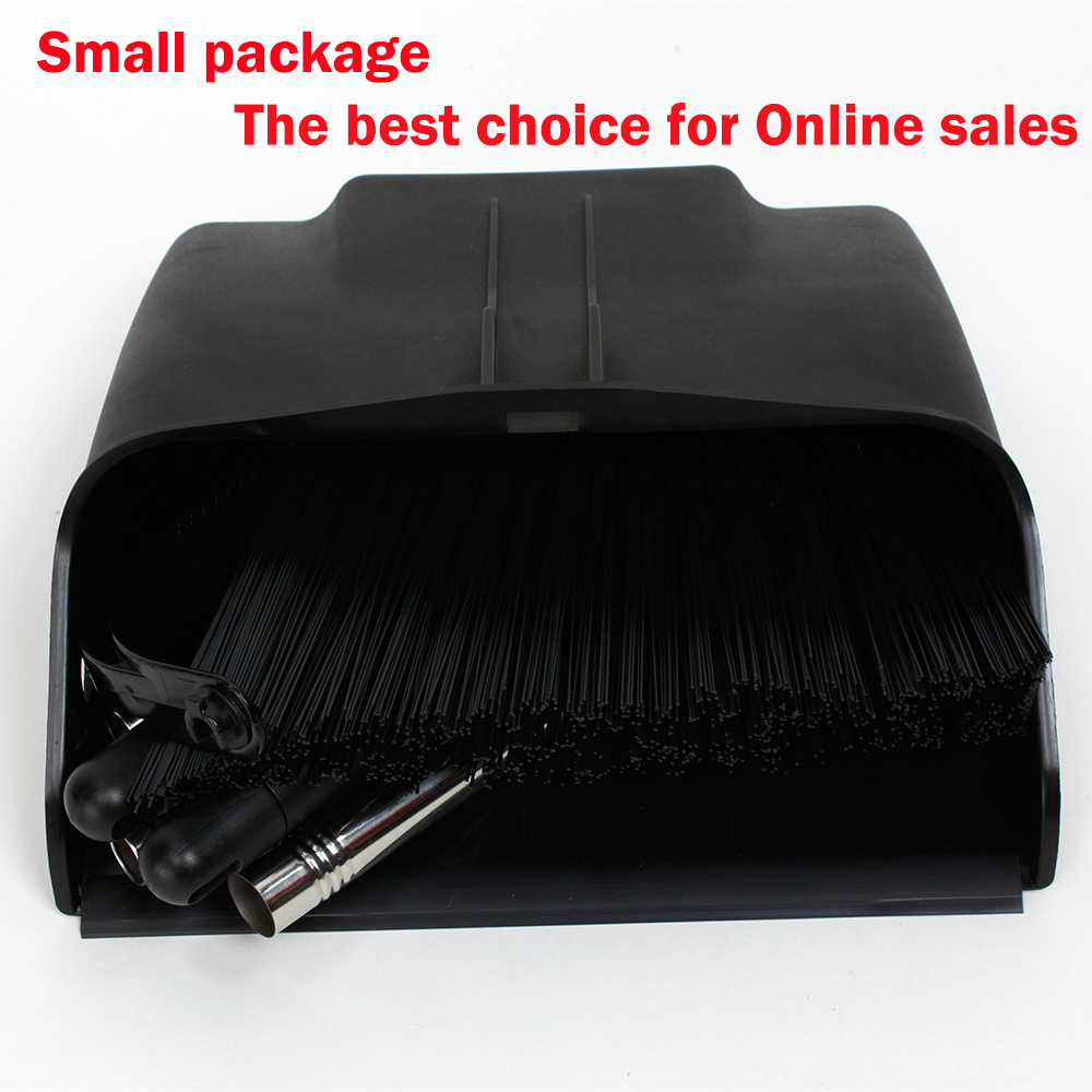 Online hot sale Plastic Economic Dust pan Broom  Set Commercial Lobby DustPan with  broom Stainless Steel Handle