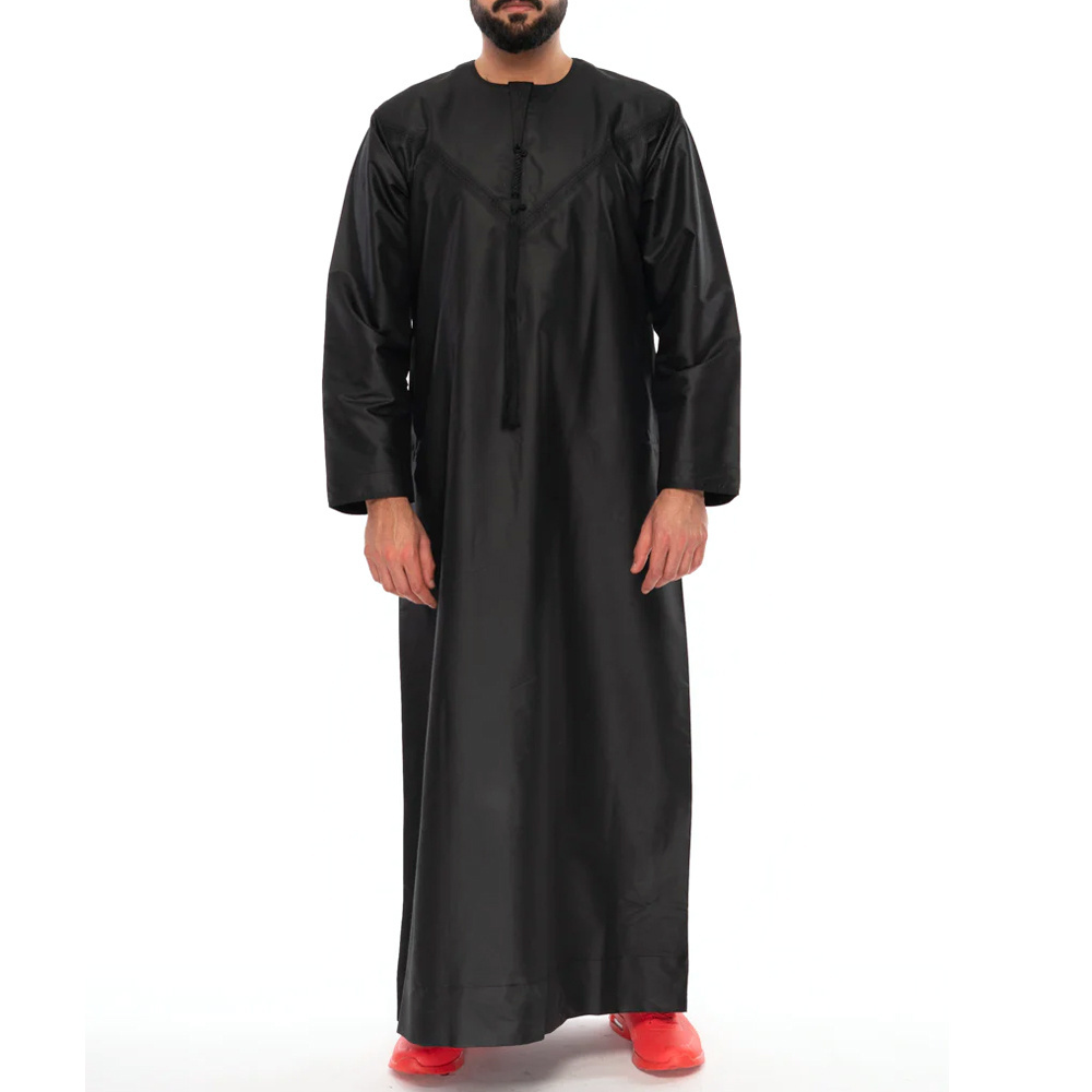 2022 Wholesale Jubbah Islamic Clothing Thobe for Muslim Men Saudi Arabic Muslim Abaya Dress Long Sleeve Abaya Dress