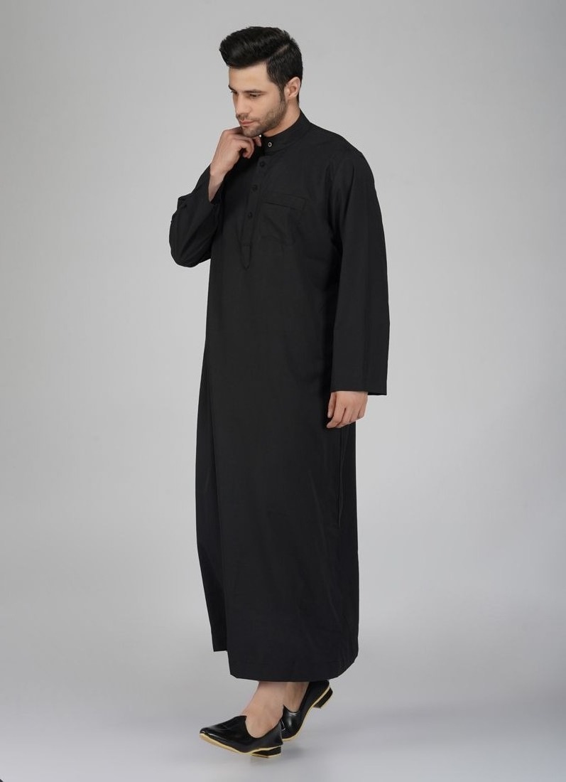 New Wholesale muslim men clothing Jubbah Islamic clothing Saudi Arabic Daffah thobe for Muslim men