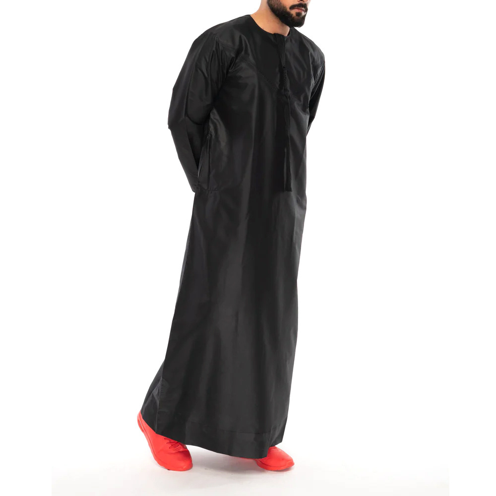 2022 Wholesale Jubbah Islamic Clothing Thobe for Muslim Men Saudi Arabic Muslim Abaya Dress Long Sleeve Abaya Dress