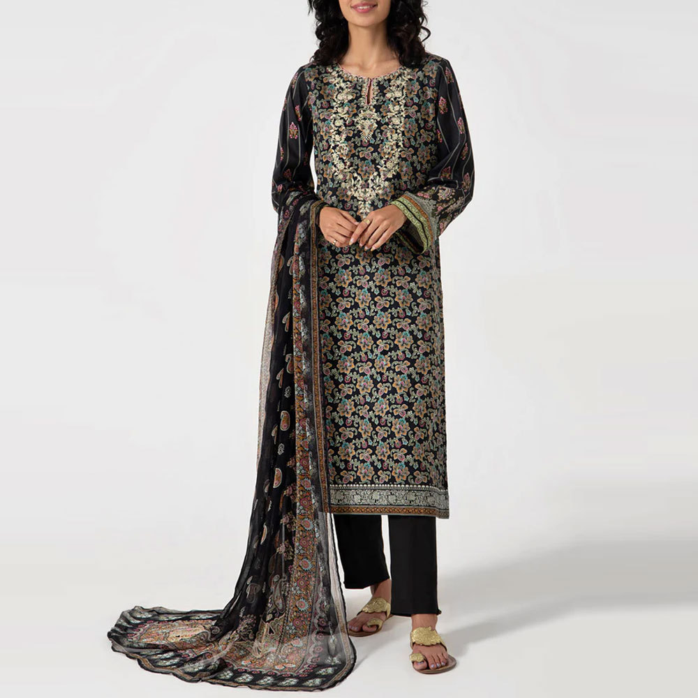 Pakistani Islamic Clothing Design  Muslim Casual Lawn Dress / Factory Direct Sale Casual Lawn Dress For Ladies